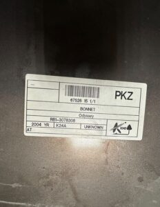 Капот для Honda Odyssey III (RB1,RB2,RL3,RL4) - фото 8
